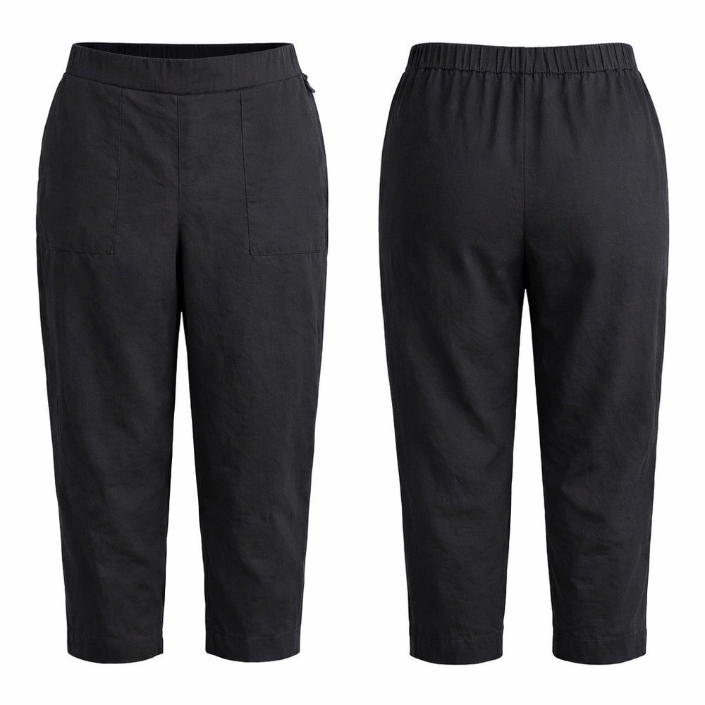 J.Jill Black Side Zip Pull-On Ankle Pants Stretch Comfort Petite Size Large